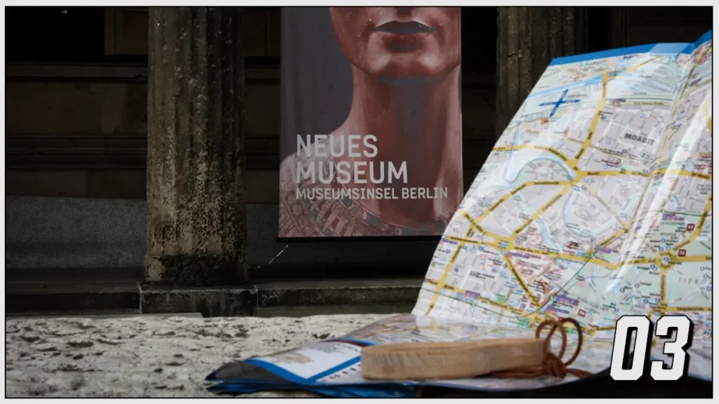 Map of Berlin at Museum Island during an outdoor escape game investigation