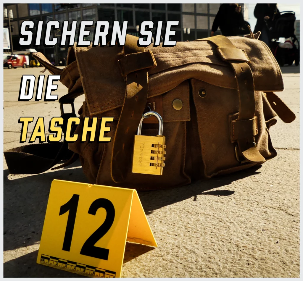 Versiegelte Tasche am Tatort in Berlin sichern bei OUTscape Escape Game