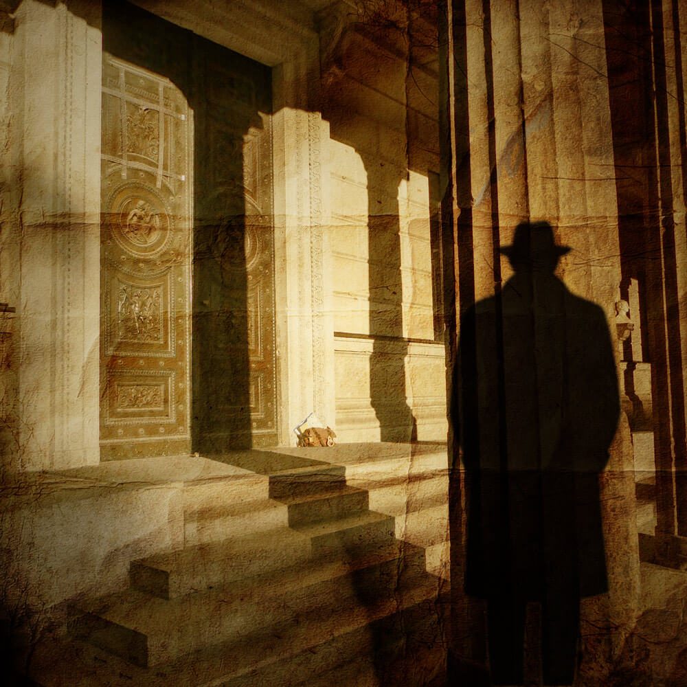 Scène du jeu de piste L'Affaire Néfertiti devant le Neues Museum à Berlin